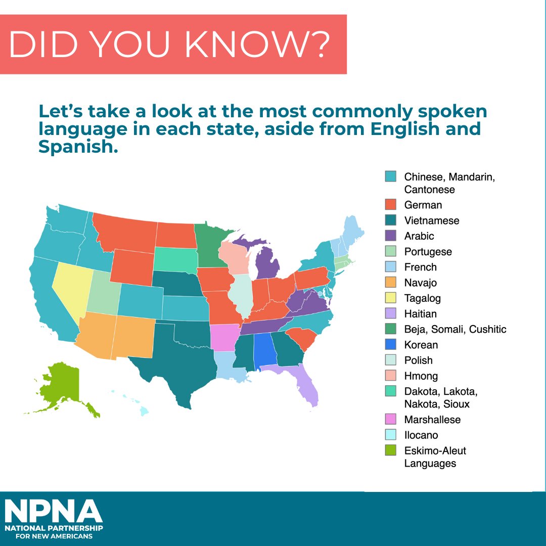 Do you know what the most commonly spoken language, aside from English and Spanish, is in every state? Let us know in the comments below what state you’re based in and if the answer surprised you! #LanguageAccessMonth