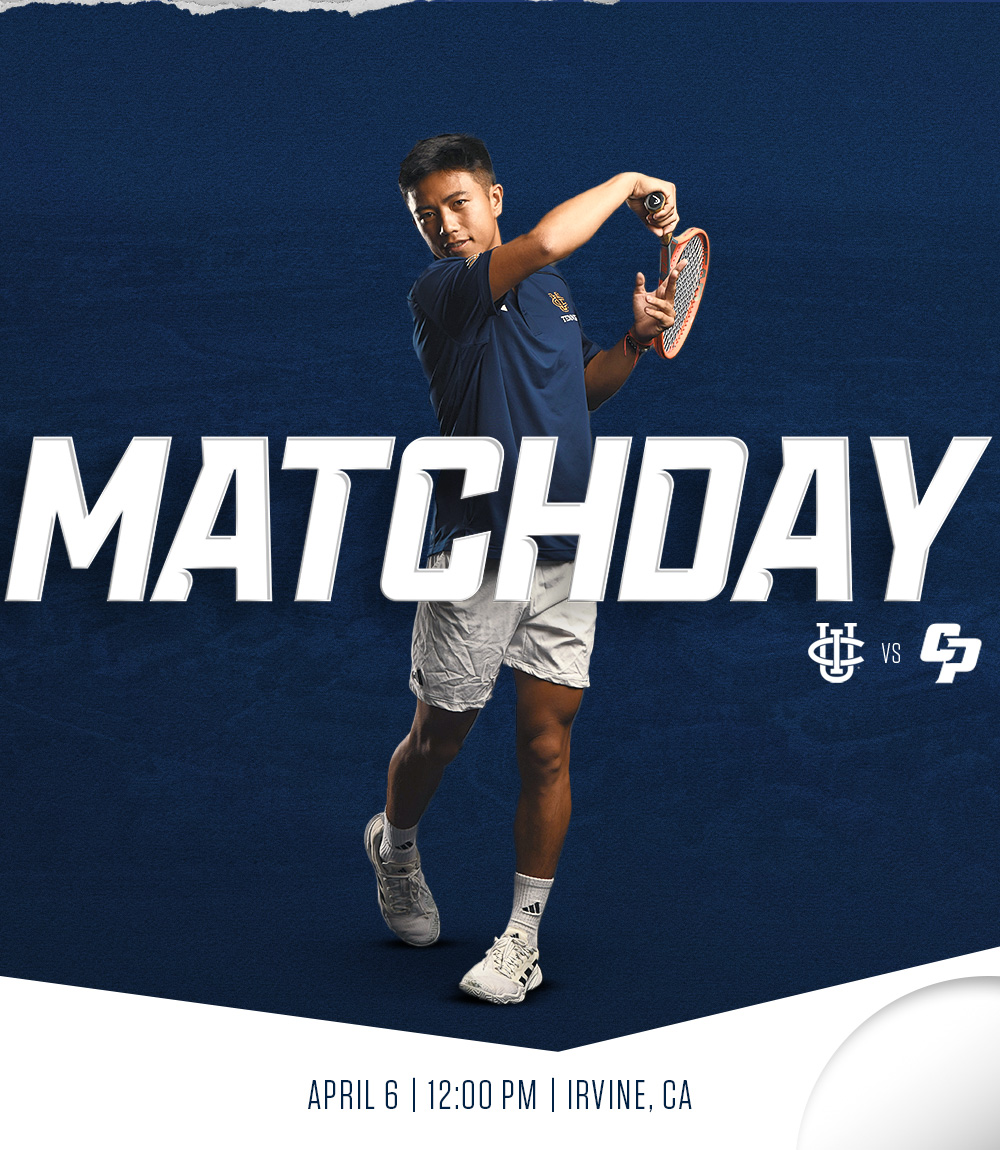 Taking on the Mustangs at home at noon!🎾 🆚| Cal Poly ⏰| 12:00 pm PT 📍| Irvine, CA #TogetherWeZot | #RipEm
