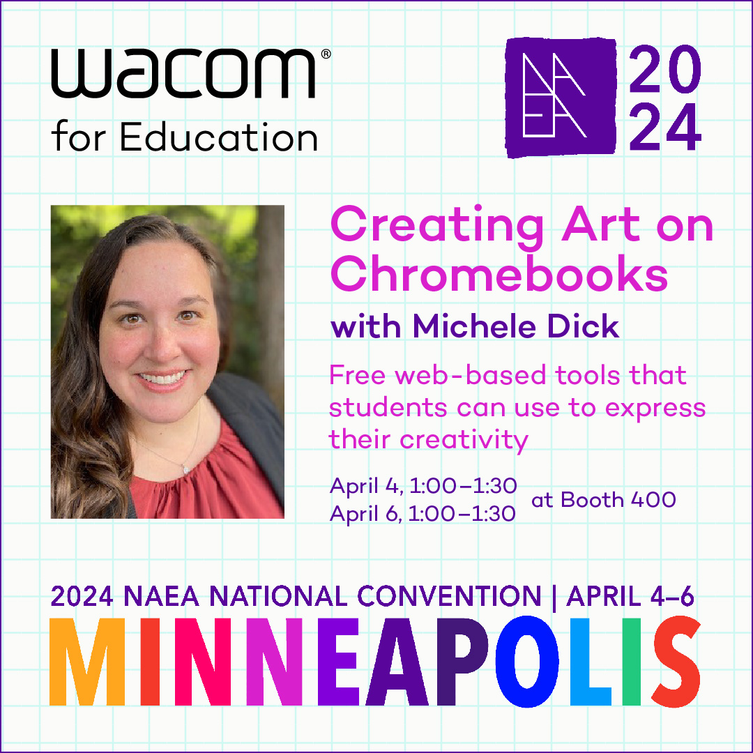 Today's #NAEA24 line up 👉 Learn how to create a quick masterpiece in <a href="/clipstudiopaint/">CLIP STUDIO PAINT</a> with <a href="/TheOneWithBear/">Sarajean C. 🇹🇼🇨🇦</a>. And, if you missed our very own Michele Dick on day 1, she'll be back with a presentation on free web-based creative tools that students can use! 🎨 <a href="/NAEA/">NAEA</a>

#ArtEdTech