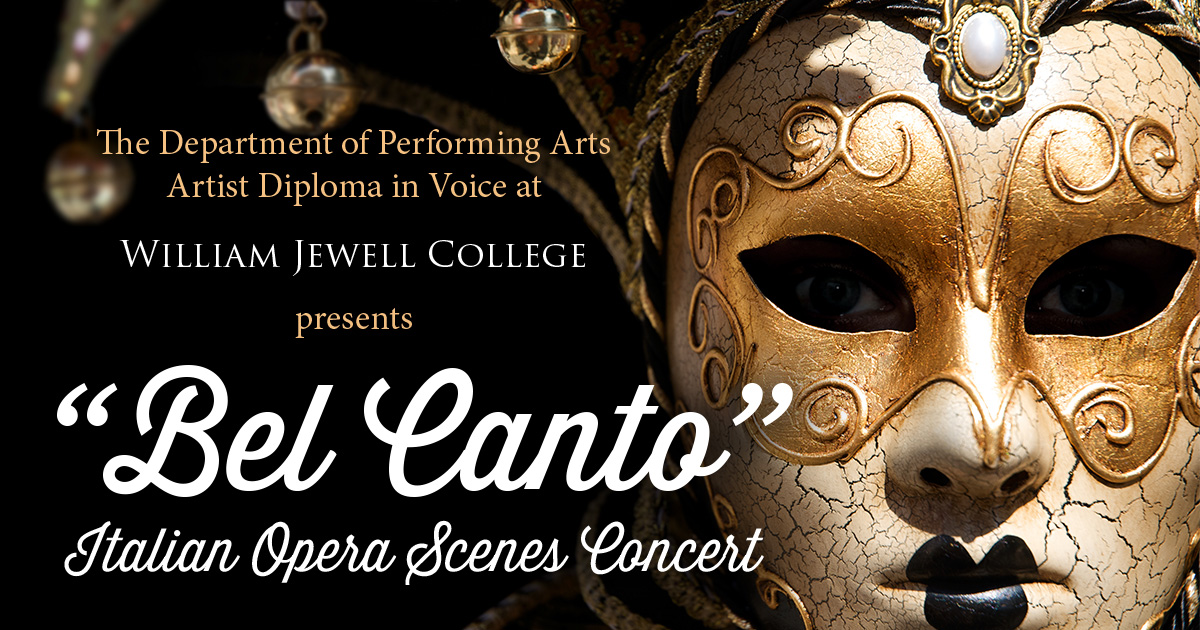 Artist Diploma in Voice presents “Bel Canto” Italian Opera Scenes Concert on April 14 at 7:30 p.m. in Gano Chapel. Pay as you can at the door (suggested donation $10).