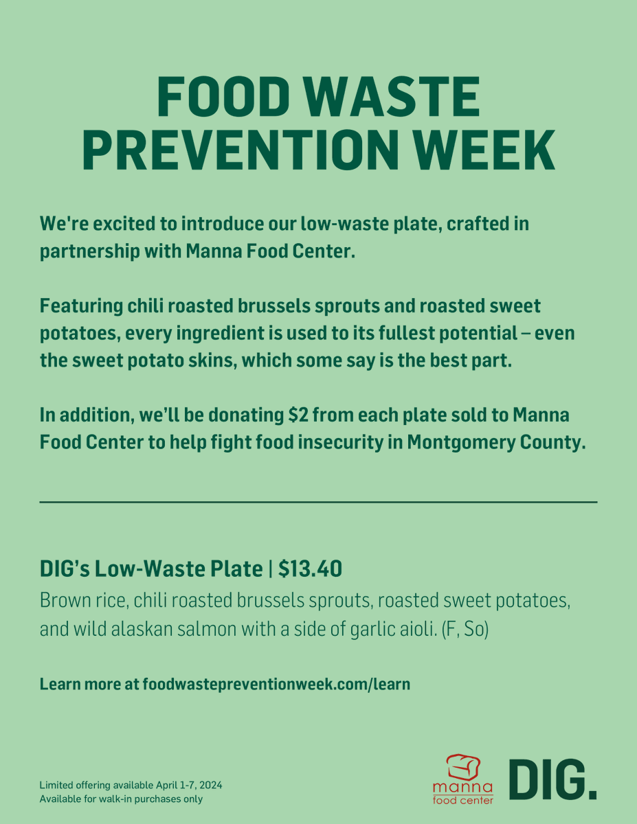 One more day! Celebrate #FWPW by enjoying a special low-waste plate crafted by DIG at its Elm St. Bethesda location. $2 of each purchase will benefit Manna Food Center to address food insecurity. Check out local restaurants participating in #FWPW here: bit.ly/43IgfY8