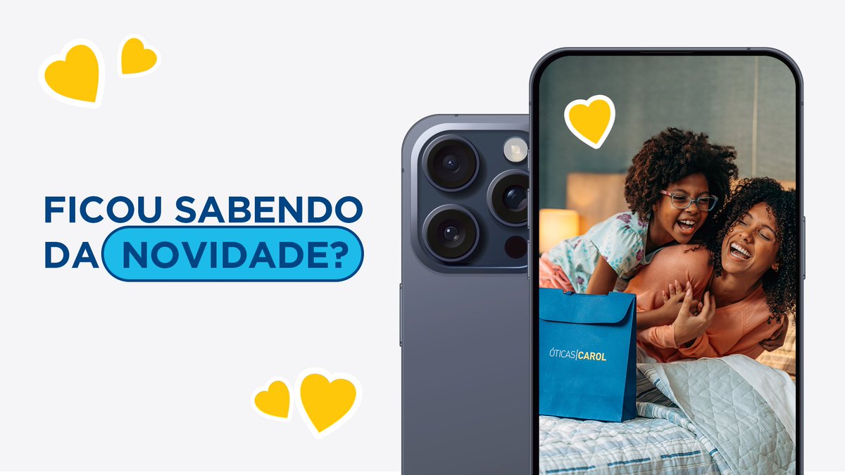 Abril chegou com tudo e claro, com novidades! Quer saber mais? Então bora saber como participar: ao realizar a compra de produtos na Carol igual ou superior a R$500, você concorre a um iPhone 15 Pro Max por semana. Passa na Carol mais próxima! 💙 #VocêVêNaCarol #ÓticasCarol