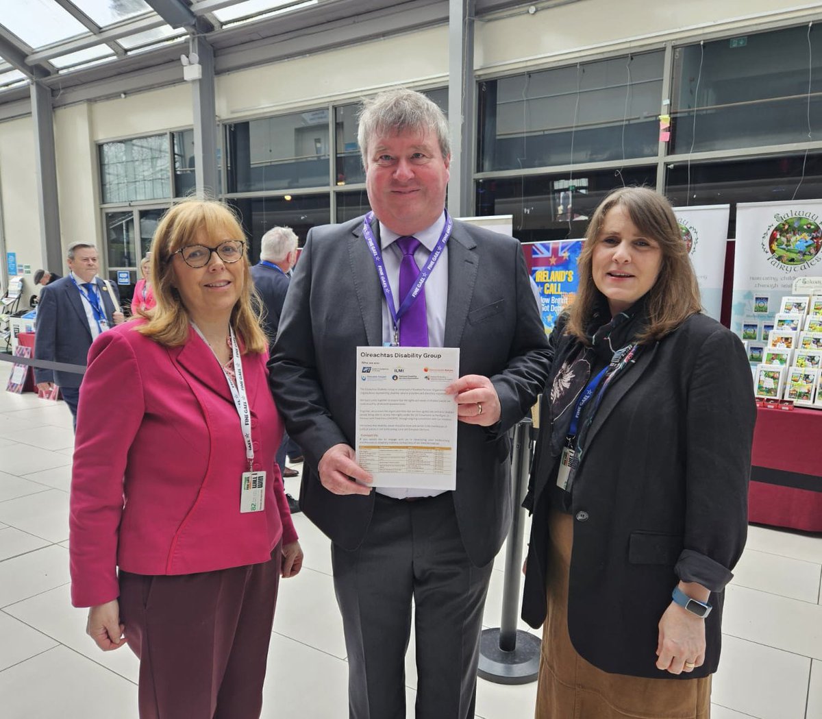 Thank you Senator @conwayforclare for meeting Rehab Group and @DisabilityFed today at Fine Gael Ard Fheis in Galway, as we highlight the experiences and key issues of people with disabilities in our services #FGAF24.