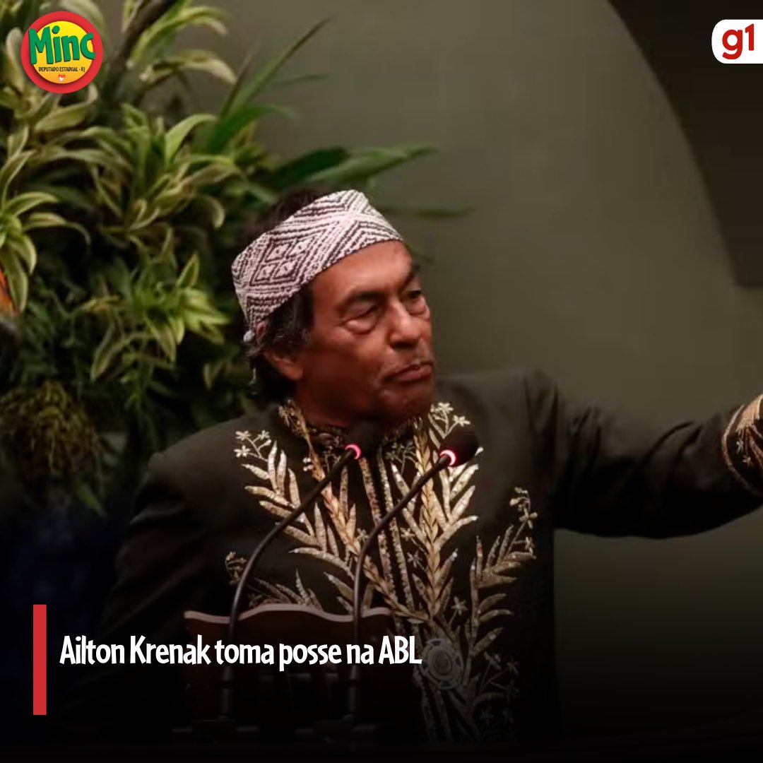 UM PASSO À FRENTE NA ABL

Muita emoção na posse do Ailton Krenak na Academia Brasileira de Letras.

Conheço o Krenak há muitos e muitos anos. Um grande militante, um grande intelectual, li vários livros dele.

Krenak realmente traz um componente essencial para a Academia: os