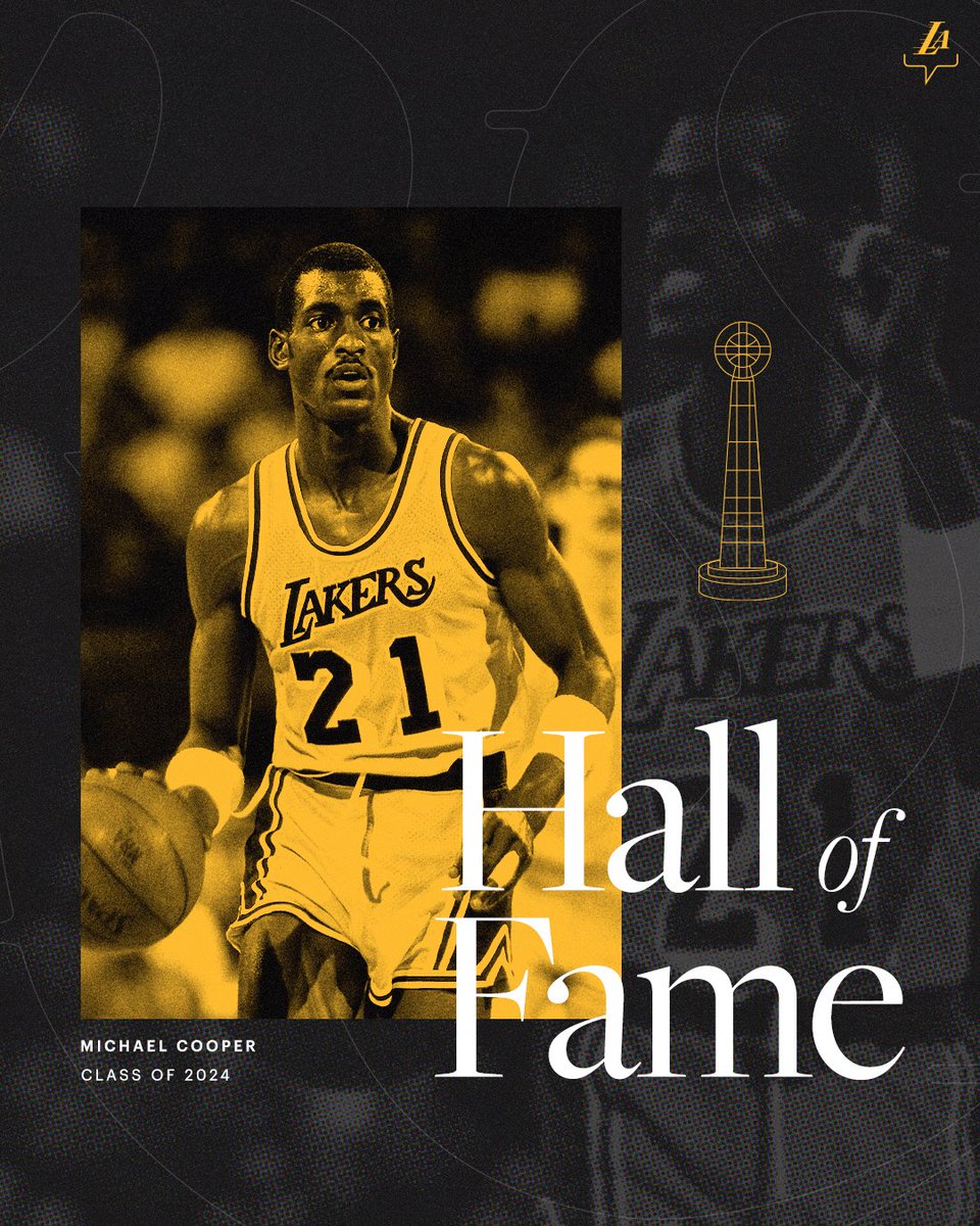 Eight-time All Defensive Team, five-time NBA Champion, 1987 NBA Defensive Player of the Year, and 2024 Hall of Fame inductee -- Congratulations Michael Cooper.