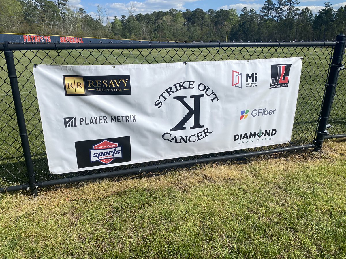 PlayerMetrix's tweet photo. Great day for some baseball @AFHS_Baseball. Great event each year, come out and help raise some money. @Baseball_MHS @WS_Storm_Base @hshsbaseball06 Friendship vs. Willow Spring at 11am. Millbrook vs. Holly Springs at 2pm. https://t.co/enpb1bKtLP
