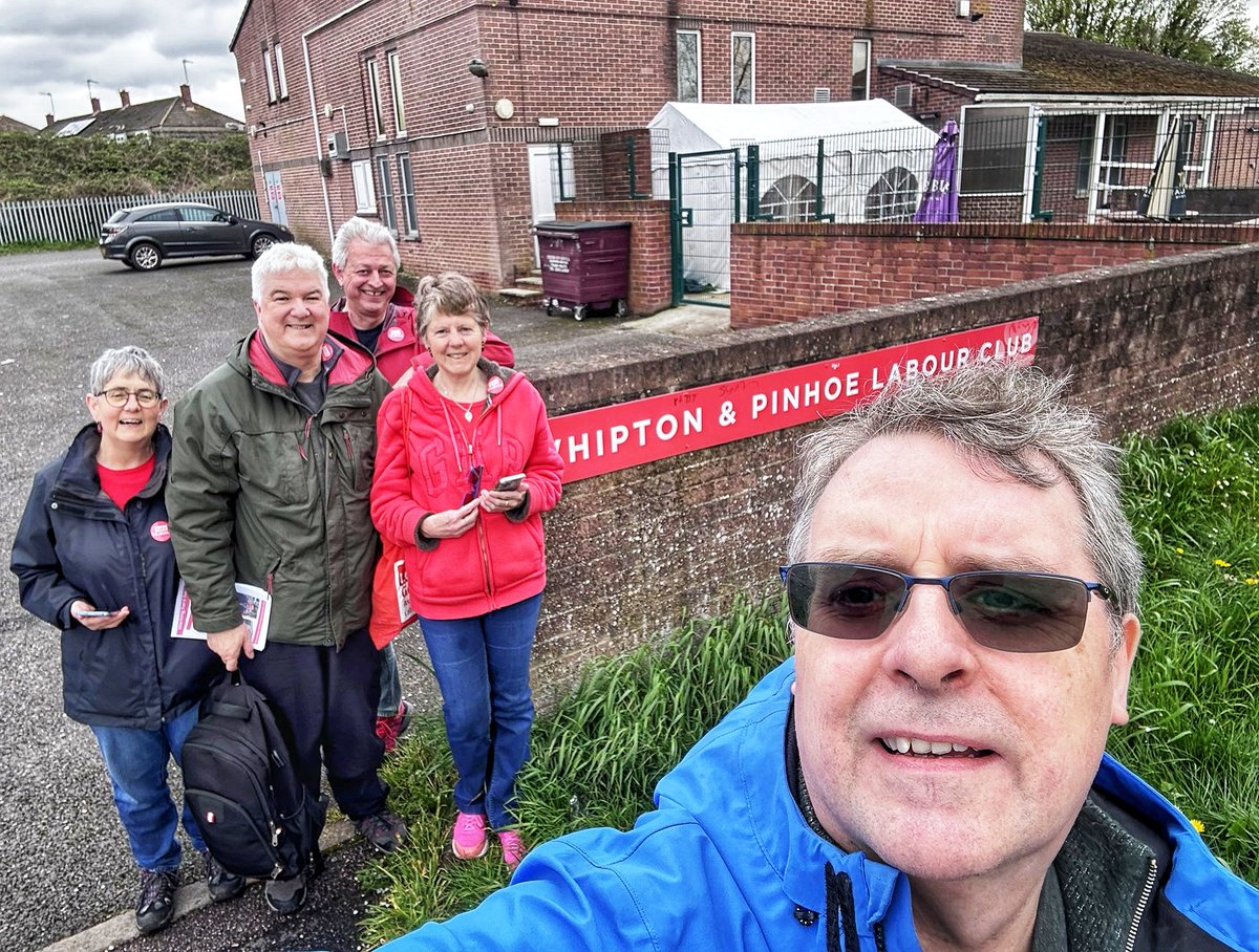 Canvassing with @exeterlabour #Heavitree candidate Dave Mutton in the Whipton end of the ward on a blustery morning.