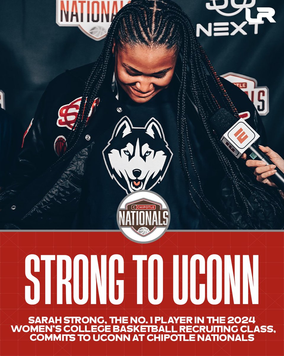 LeagueRDY's tweet photo. 5⭐️ Sarah Strong, the no. 1 player in the espnW 100, is headed to UConn!

#ChipotleNationals https://t.co/6dUfvRBw9u