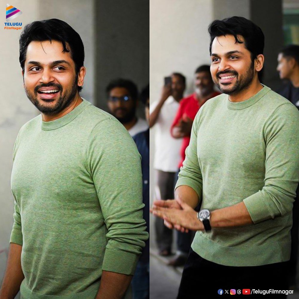 Hero #Karthi's infectious smile is his most captivating accessory!💟

@Karthi_Offl #Kaithi2 #Sardar2 #TeluguFilmNagar