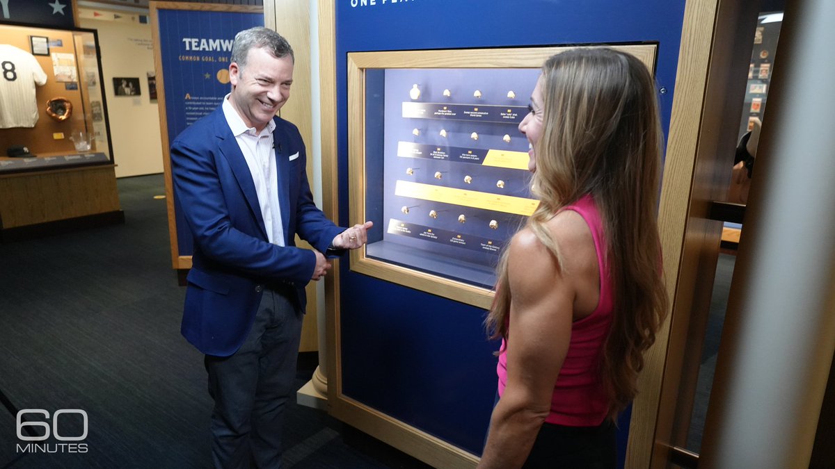 lindsayberra's tweet photo. It was a pleasure to show @jon_wertheim of @60Minutes around the wonderful and resilient @YogiBerraMuseum. Grampa Yogi's  life was less about the things he won and so much more about the people he touched. Watch the segment at 7 PM ET on Sunday. #Yankees #mlb #itaintover 🙏⚾️❤️ https://t.co/tnMZ7SHGzH