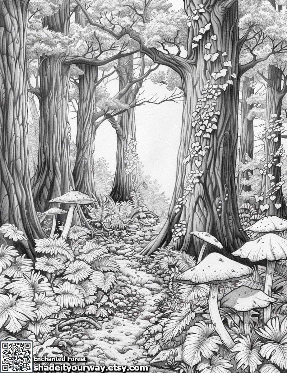 Here is a page from my new book 'Enchanted Forest'. Now available on my Etsy shop. Enjoy! shadeityourway.etsy.com

#coloring #ColoringBook #coloringbookpage #Grayscale #adultcoloring #freebies #etsy #EtsySeller #etsystore #beautiful #Fairy #fantasy #magical #enchanted #forest