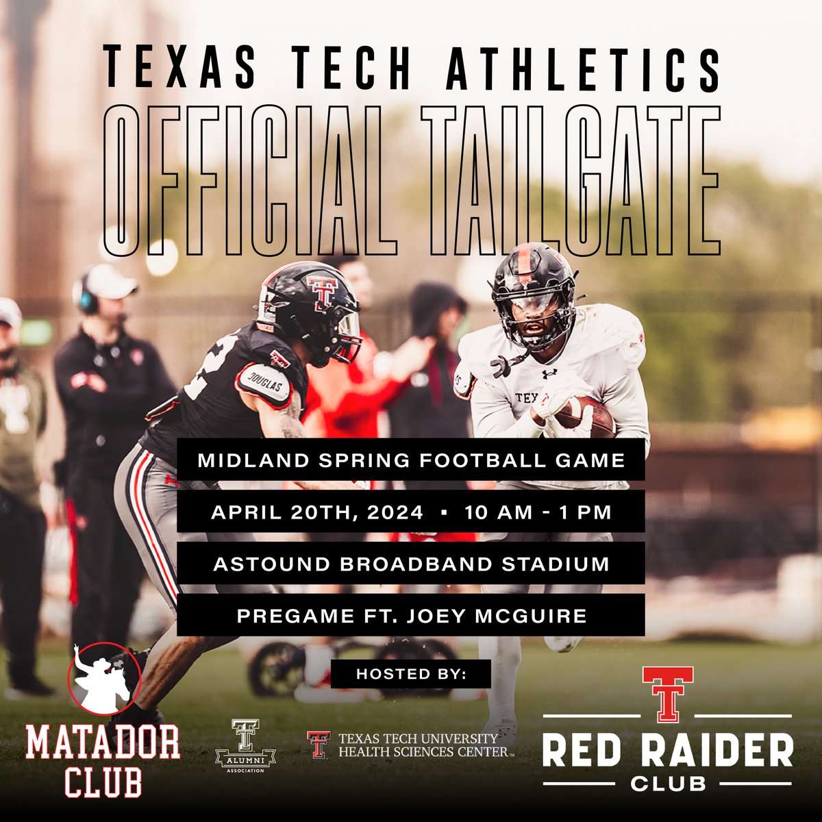 We get to watch football 2 weeks from today! 🤩 Come tailgate with us in Midland for the @TexasTechFB Spring Game on April 20th. hubs.la/Q02s0LR70