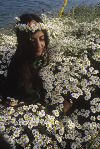 Armenian girl with daises by R.Mangasaryan (1997)