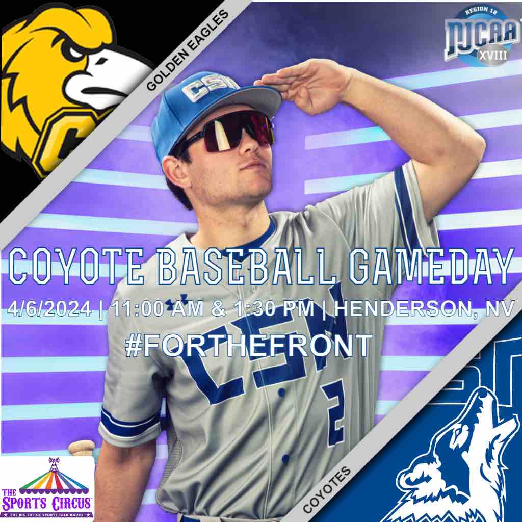 ⚾ GAMEDAY DOUBLEHEADER ⚾ 🆚 | Southern Idaho Golden Eagles 📆 | April 6, 2024 ⌚ | 11:00 AM & 1:30 PM 🏟️ | Morse Stadium 📍 | Henderson, NV 📺 | SWAC Network scenicwestnetwork.com/csn/ 🐺⚾️ #ForTheFront #BeatTheGoldenEagles @csncoyote