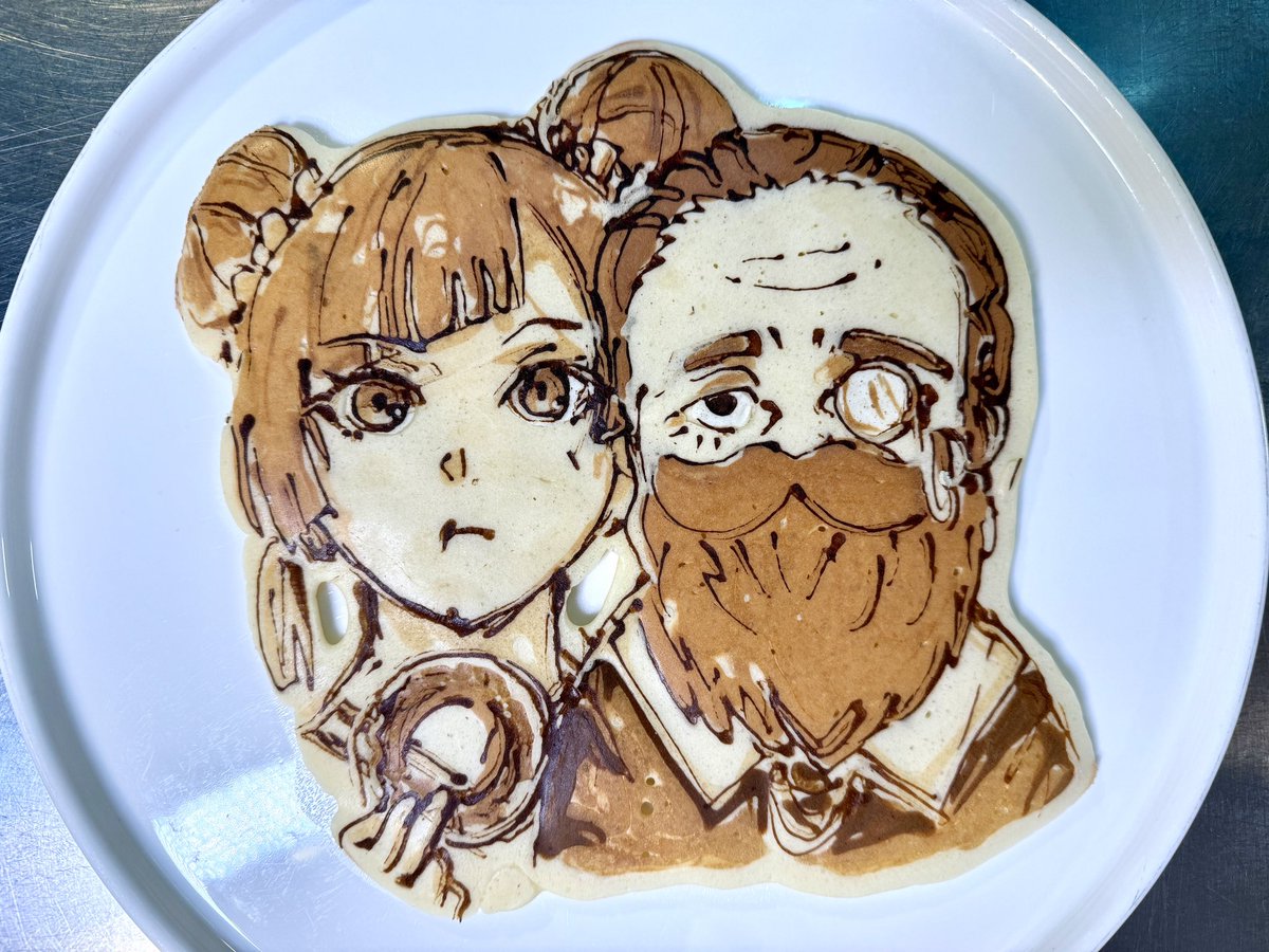LaRicetta99's tweet image. 本日のパンケーキアート動画〜 フリーレンよりラオフェン #frieren #laufen #pancakeart