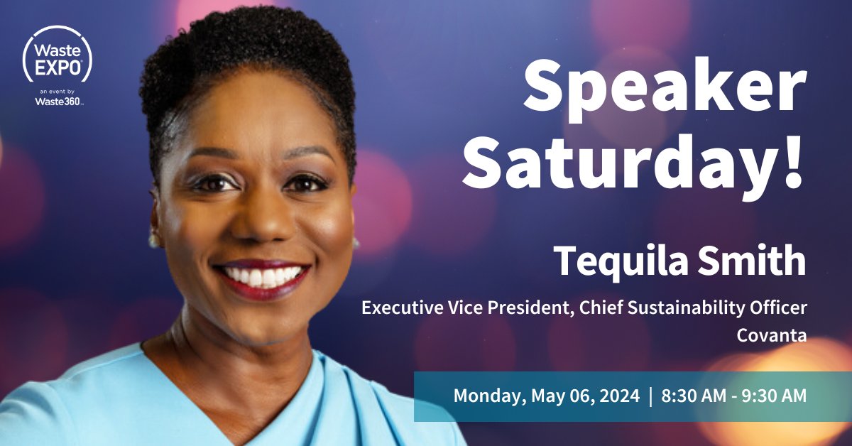 Meet our next speaker in our #SpeakerSaturday series, Tequila Smith! Join Tequila on Monday, May 6 at 8:30 a.m. for an insightful conversation on how to turn sustainability strategies into action. Learn More: utm.io/ugMrv