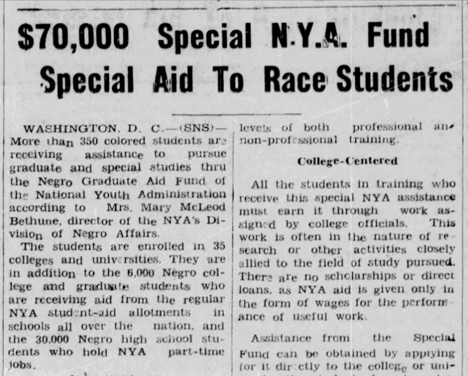 The New Deal helped 100,000's of African Americans with WPA literacy courses; new education bldgs; & financial assistance from the NYA for high school, college, & graduate students. What impact did these education projects have on the growing Civil Rights Movement? #history