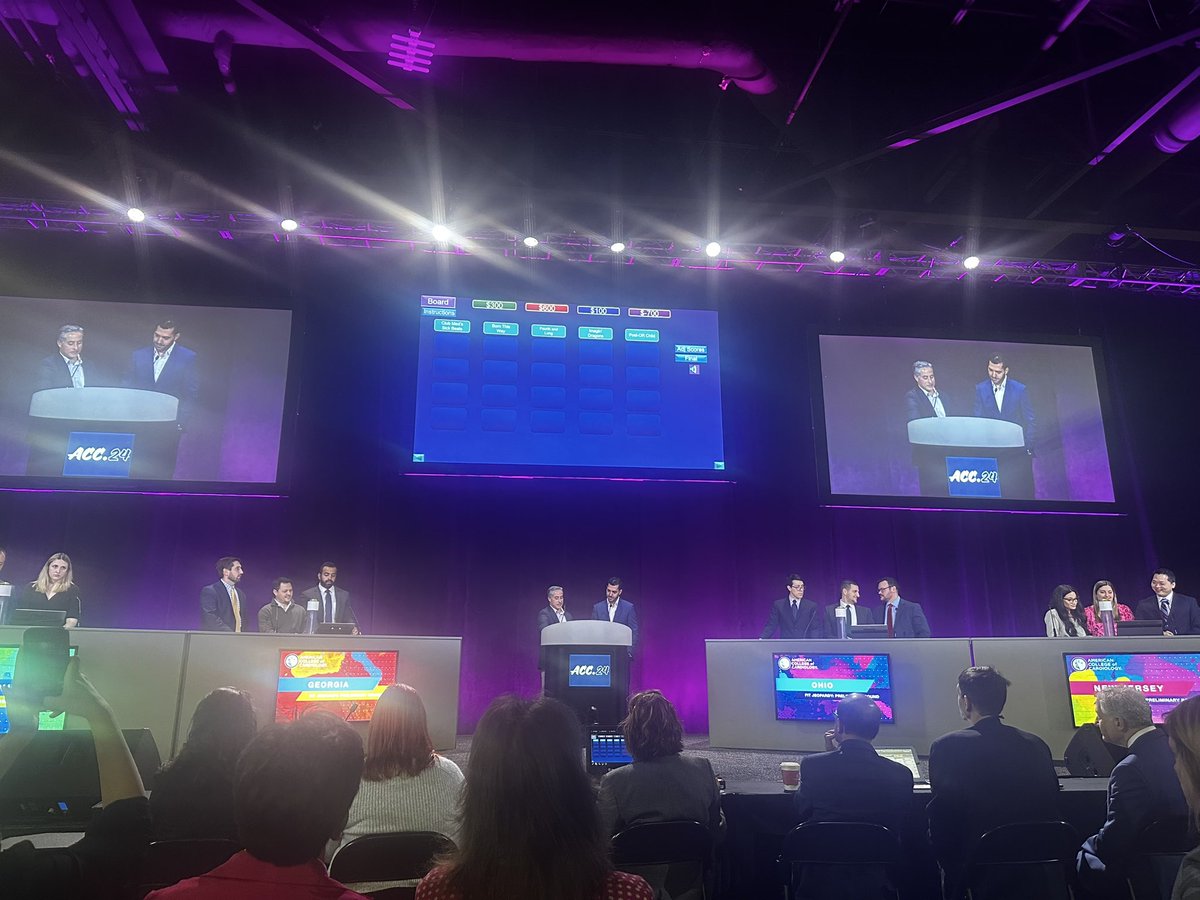 Congratulations to #MCGCardiology for winning their first round of #ACCFIT jeopardy at #ACC24!! U guys crushed it!! So proud of U! Phong Nguyen @AmrEssaMD @JaredMullinsDO