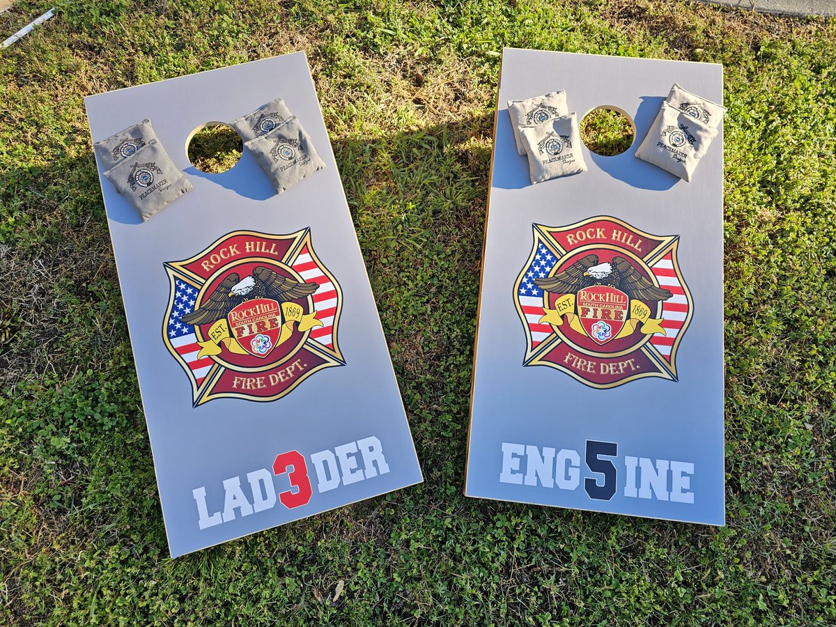 Some cornhole boards we made for one of our fire stations. What can we make for you? @nextwavecnc @RYOBItoolsusa @total_boat @TimAlle97055825