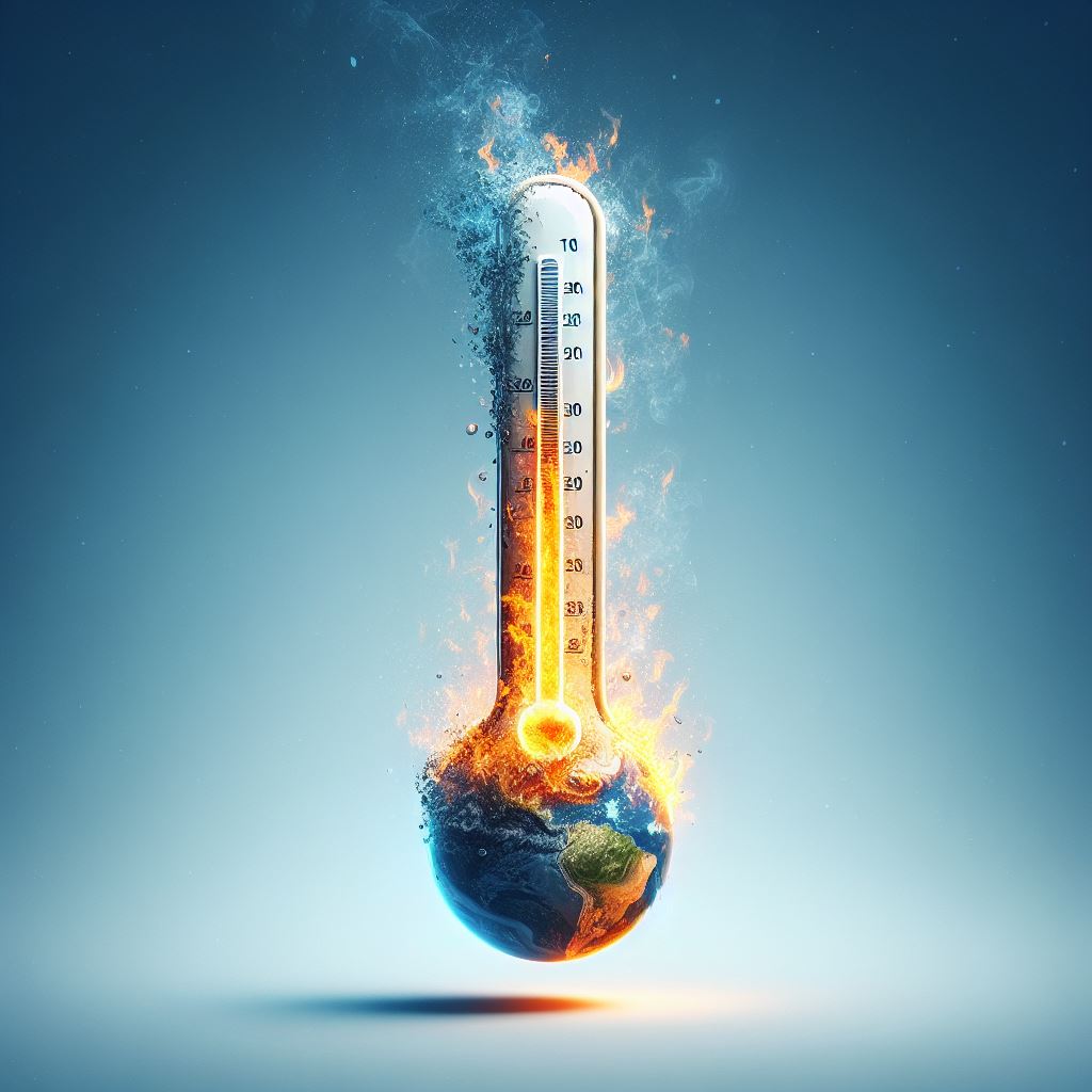 Propt : a thermometer with flames coming up from the bottom and the earth at its end. 
#BingCreator #GlobalWarming #Warming
#environment
Now I can feel it. I went through the hottest summer ever for the first time in my life. This is real.