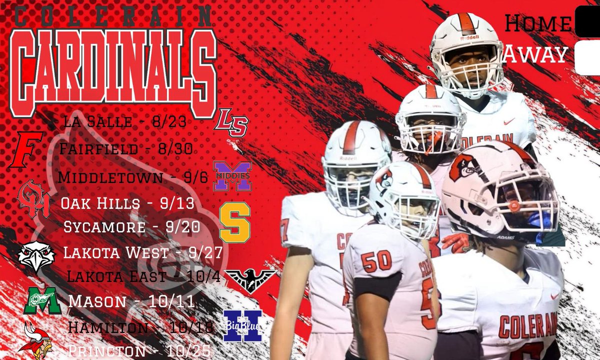 ColerainFtball's tweet image. 2024 SCHEDULE‼️#WeAreColerain #Work2Win #Plus2