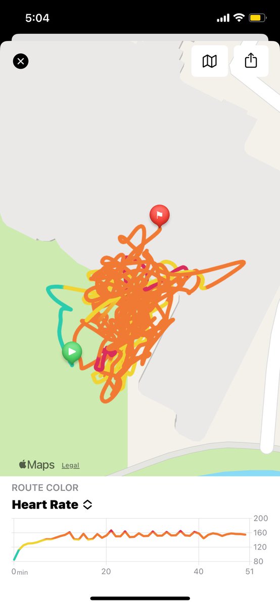 Today’s run was on a treadmill, but I accidentally clicked “Outdoor Run” on my watch

This was the result😂

10 min zone 2
1 min tempo, 1 min zone 2, 1 min walk x10
10 min zone 2
