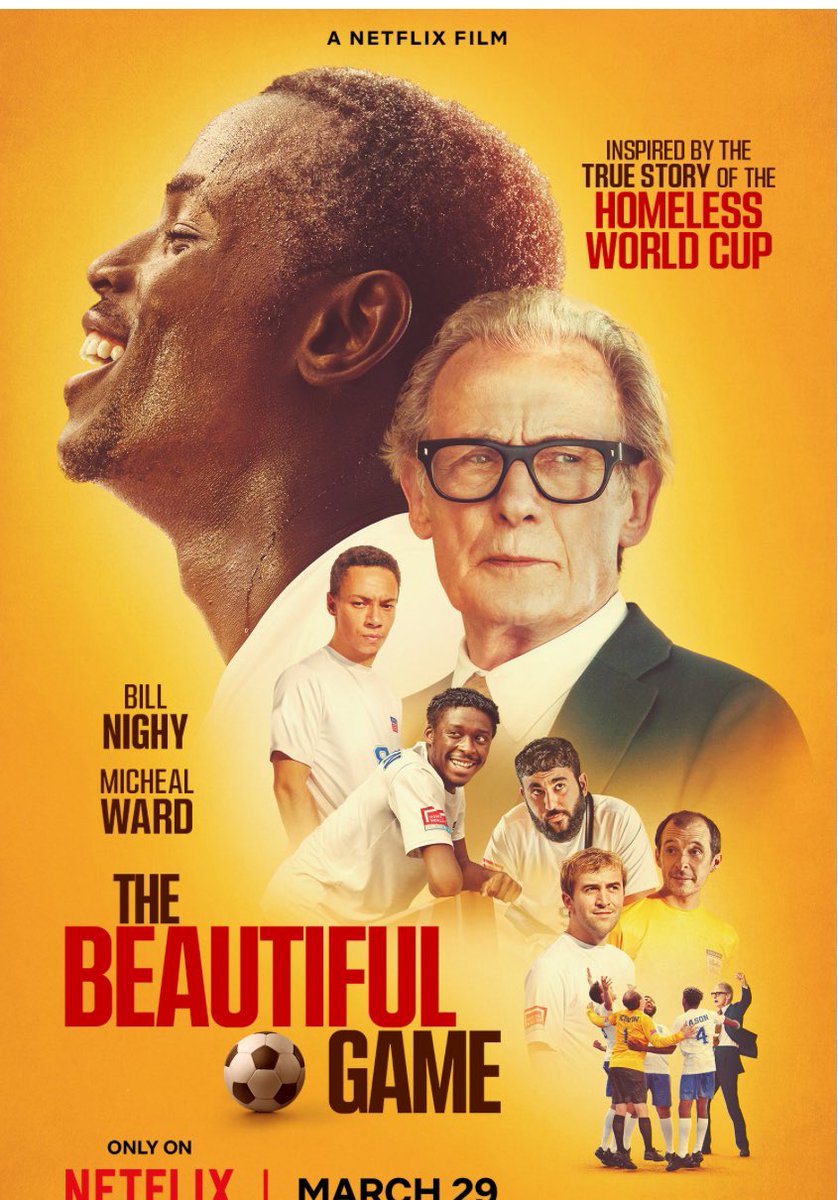 Just saw this @NetflixUK What a gorgeous film on all levels. So well done and the story @frankcottrell_b keeps changing direction like the ball - unpredictable and really heartwarming. Totally recommend this. A beautiful film about The Beautiful Game 🙏🏽