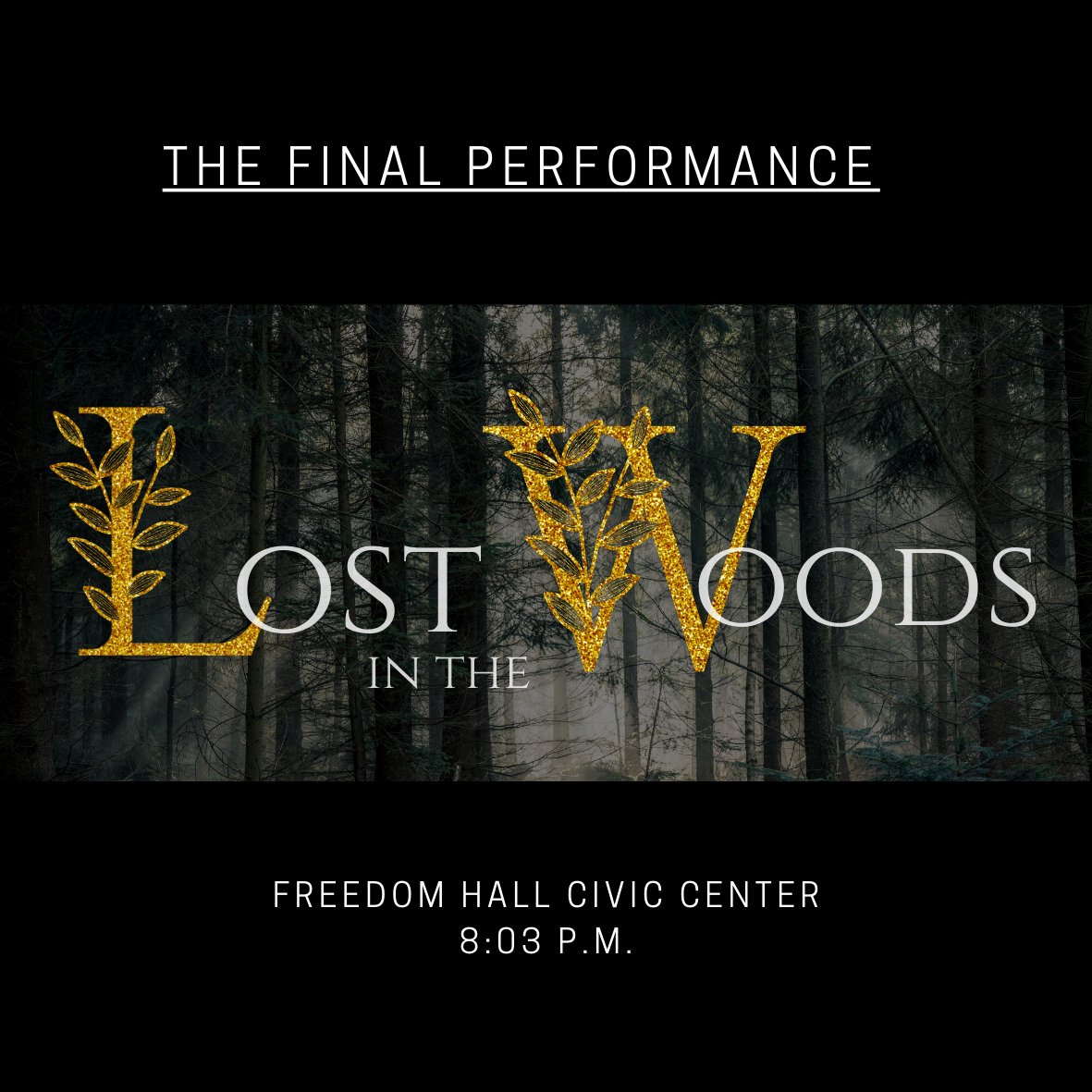 The Science Hill Winterguard will contend for the CIPA title with their final performance of the award-winning production "Lost in the Woods." We need our community to come out this evening and show their support for these amazing performers! Freedom Hall Civic Center - 8:03 p.m.