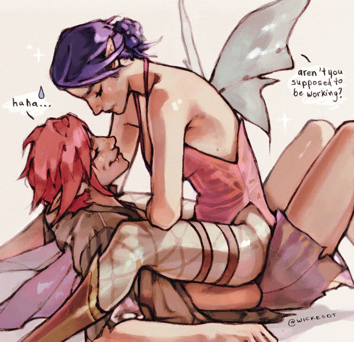 wickesdt's tweet photo. inspired by @haylsketches's caitvi fairies art 💕 i love them smm https://t.co/3N8v7pbkju