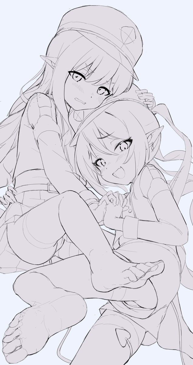 深夜にシュポガキのラフ投下!!!!!!! 