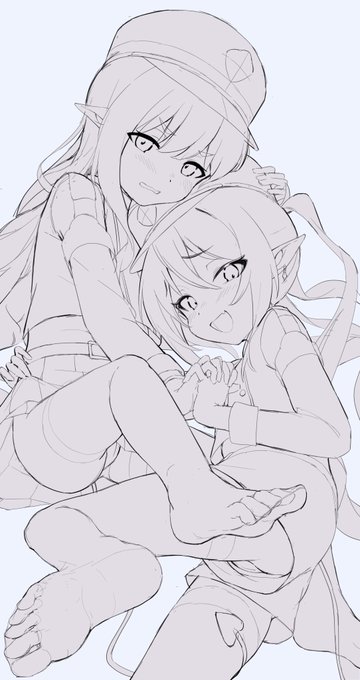 深夜にシュポガキのラフ投下!!!!!!! 