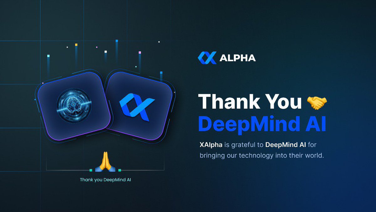 We are excited to see @DeepmindAI_ETH utilizing our $XALPHA extension for AI analytics on Deepmind AI. Congratulations to them for their incredible growth! DeepMind AI is a team of AI developers & crypto traders, creating the ultimate AI toolkit to give users an almost unfair…