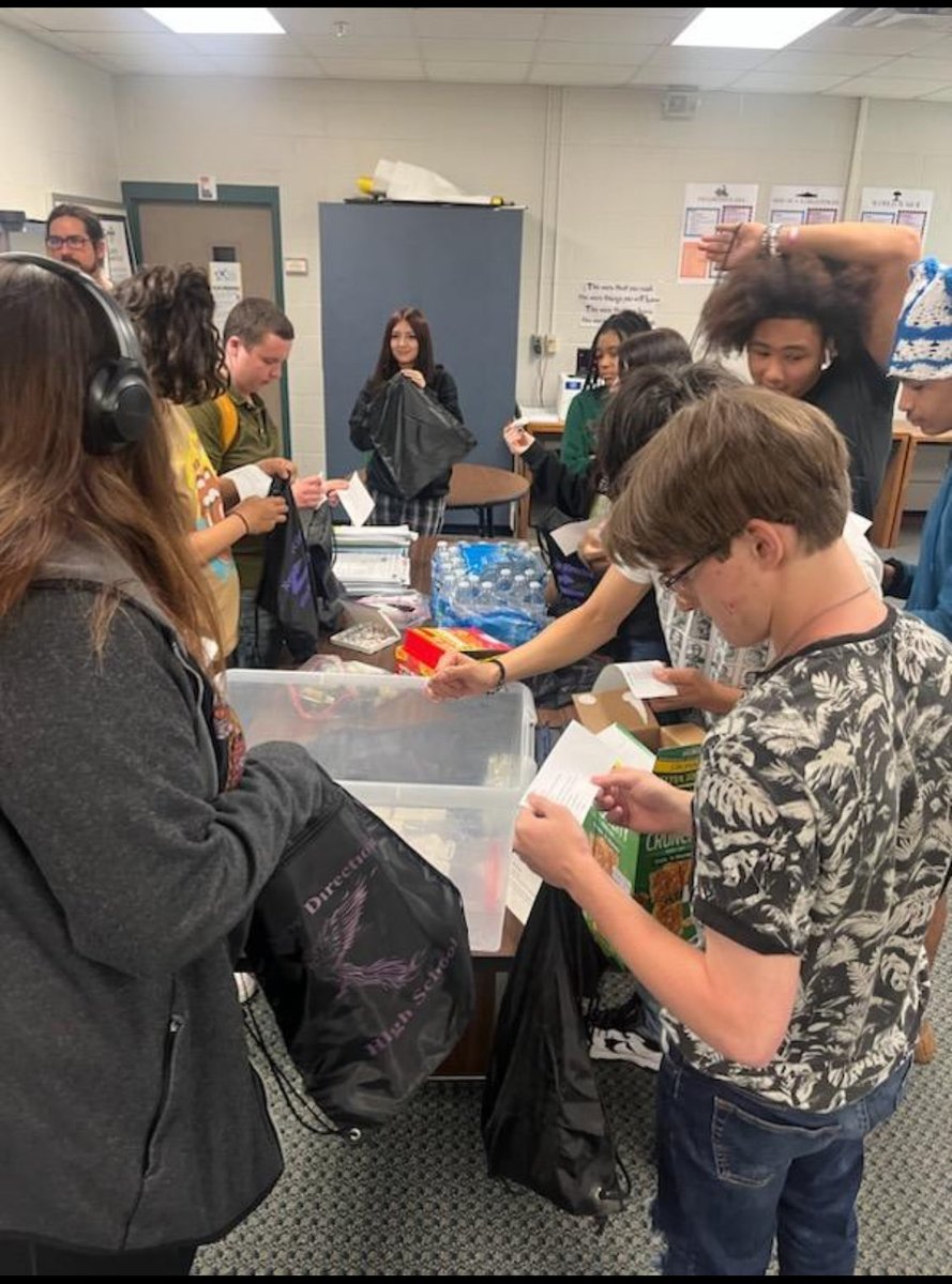 Students at KCC assembling Blessing Bags #KISDBigEvent24