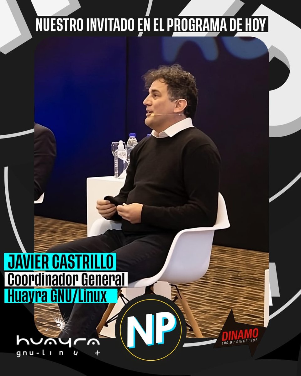 Hoy, a las 19:00, nuestro coordinador @javihistoriador estará charlando sobre Huayra, Soberanía Tecnológica y software libre en  100.9 FM , vía streaming por acá 
radiodinamo.com/player/index.p…

Lxs esperamos!