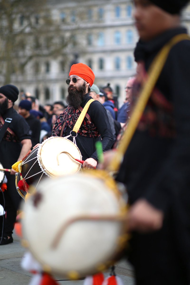 Londoners and visitors joined together in Trafalgar Square today for Vaisakhi - celebrating Sikh and Punjabi tradition, heritage and culture. Food, martial arts, music and entertainment filled the Square this afternoon.