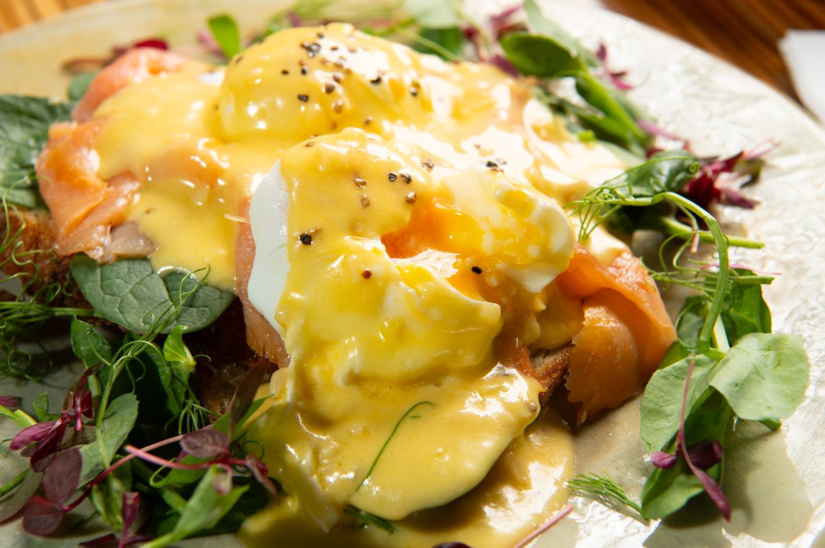 Fabulously tasty brunch at Bridge End Social #Leeds this morning: Eggs Royale. Marvelous!