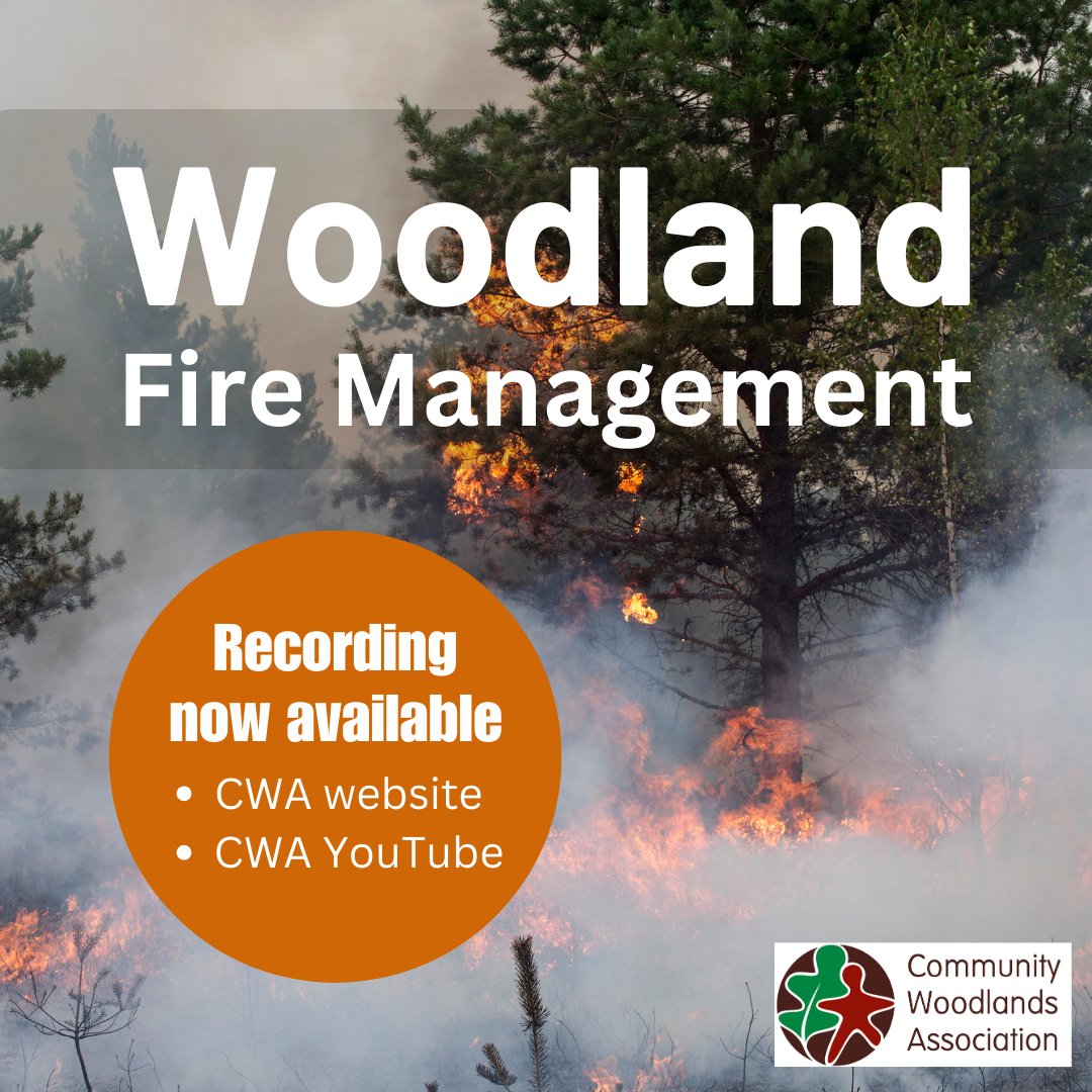 Missed our live Woodland Fire Management session? Catch up and be prepared by watching the recording of this excellent session on our website, or YouTube channel: communitywoods.org/events