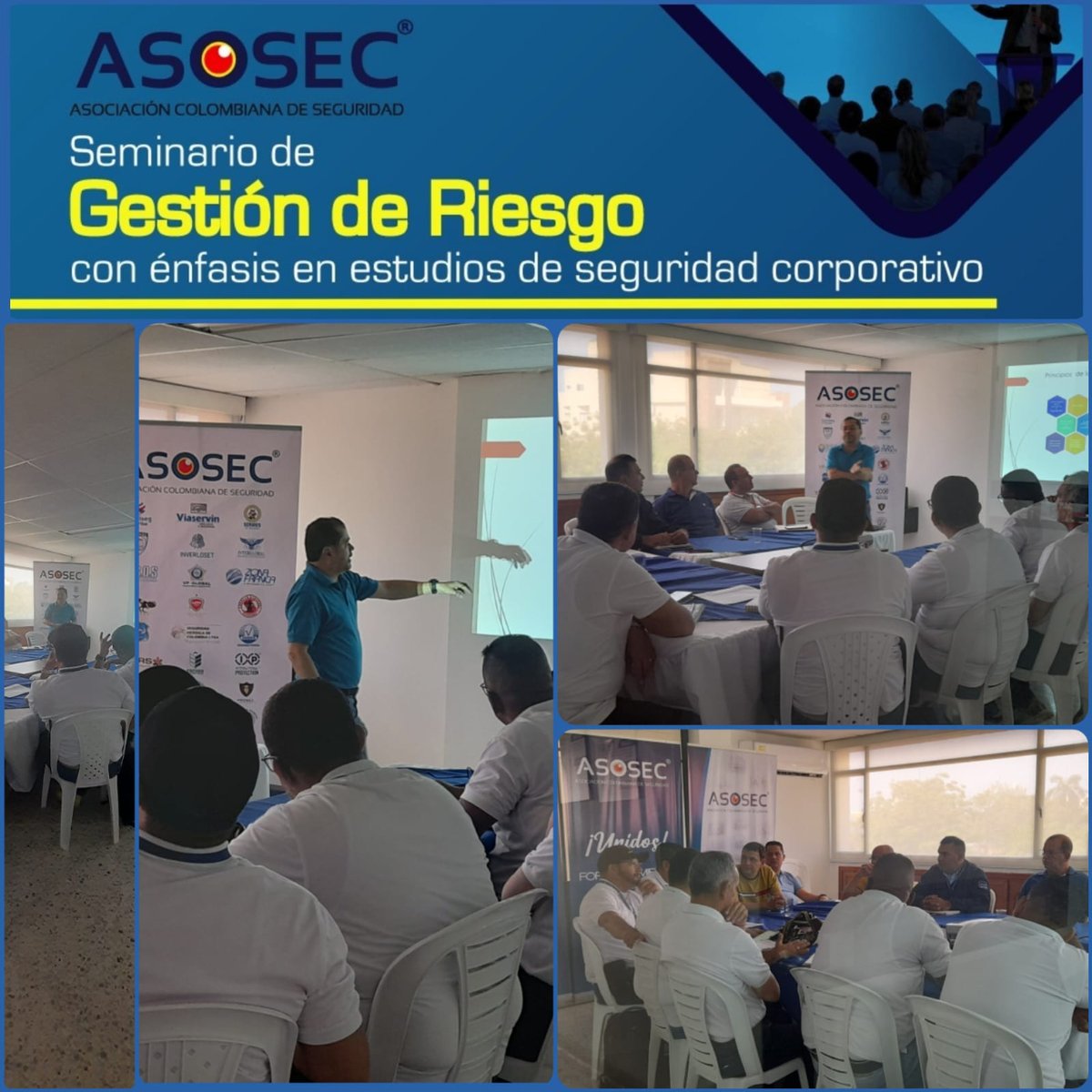 Asosec's tweet photo. #Hoy nos encontramos desarrollando el Seminario de Gestión Riesgo con énfasis en estudio de seguridad corporativo 💪
#altumsecurity #vpglobal #protegerseguridad #Fullprotection #RodolfoSteckerl #Asosec https://t.co/PqRPK5UQfa