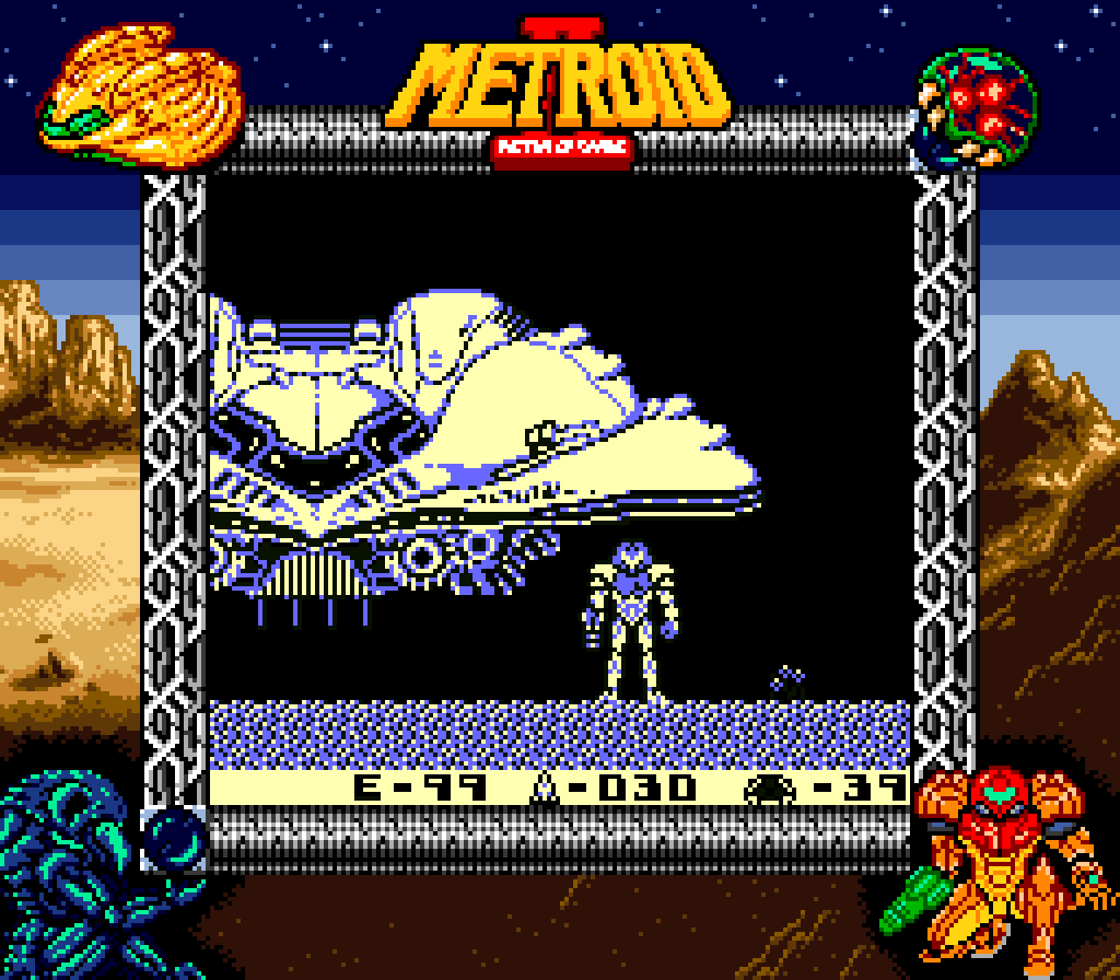 Ryallasha's tweet photo. Thanks @marc_robledo for this wonderful tool!
Check out what I've created with it:
Metroid II: SGB Enhanced, a full-color custom border with custom palette!!
Download link in following post below!! Hope y'all enjoy!
#Metroid #MetroidII #SuperGameBoy #SNES #GameBoy https://t.co/59hbBHiZw8
