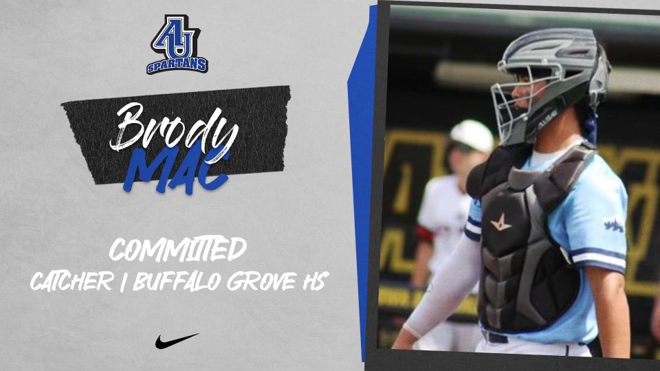 Brody Mac (@brodyamac) on Twitter photo I am very excited to announce my commitment to play baseball at Aurora University. Thank you to my family, coaches, and friends for helping and supporting me throughout this journey. I’d also like to thank the AU coaching staff for giving me this opportunity. Go Spartans!!🟦⬜️ I am very excited to announce my commitment to play baseball at Aurora University. Thank you to my family, coaches, and friends for helping and supporting me throughout this journey. I’d also like to thank the AU coaching staff for giving me this opportunity. Go Spartans!!🟦⬜️