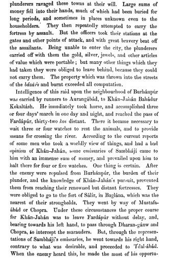 Dantidurga_'s tweet photo. Description of Sack of Burhanpur by Chhatrapati Sambhaji Maharaja  from Mughal text Muntakhabu L Lubab:- https://t.co/nSYPIBSeRD