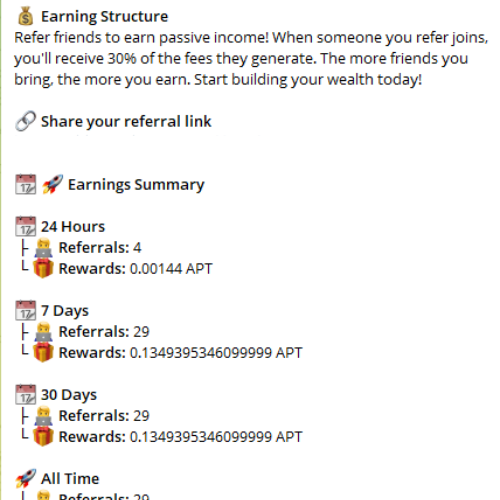 AptosShrimp's tweet photo. Just like #BONK and #UNIBOT... You can 30% of all fee's generated through our trading bot. 

Best of all... each TXN the payments are made INSTANTLY to your wallet.

$SHRIMP ! On #APTOS... the first trading bot on chain.

$UPTOS $GUI $BONK $UNIBOT https://t.co/7h1xWXpAxQ
