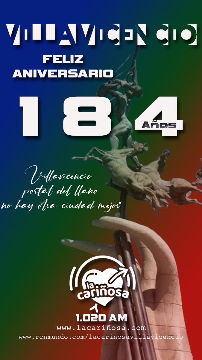 AlertaVillavo_'s tweet photo. Un día como hoy, pero en 1840, se fundó la ciudad de Villavicencio, tierra de gente pujante, honorable que durante 184 años ha construido un territorio que acoge a todo aquel que llega. 

Coméntenos que lo hace sentir orgulloso de Villavicencio.

#Villavicencio #184años https://t.co/PXalyfdXVW