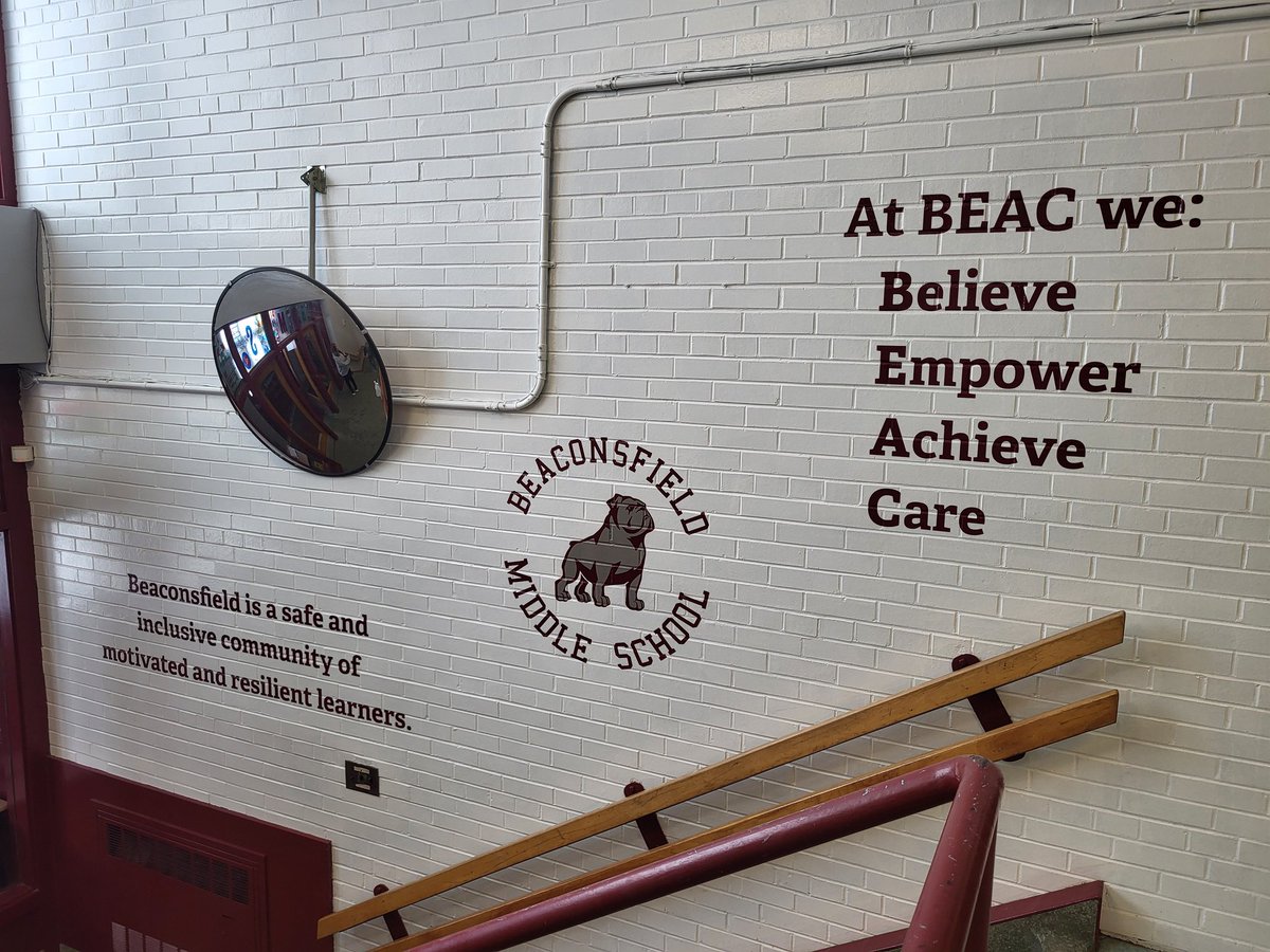 Our entryway got an upgrade this week. Now, we can be reminded of  our new mission and vision statements when we enter each day!
