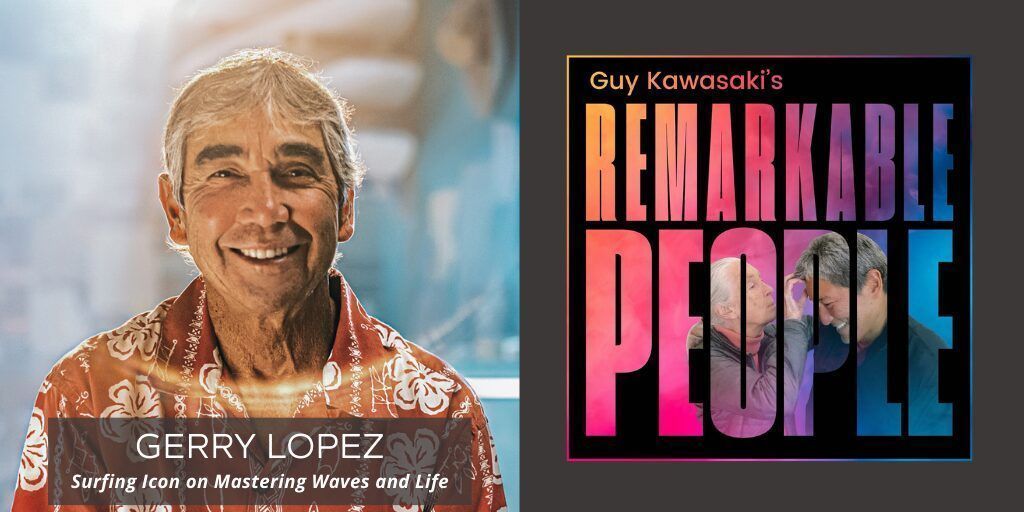 Check out this new episode of @guykawasaki's #RemarkablePeople feat. surfing legend Gerry Lopez. Listen & enjoy: The Zen of Surfing: Gerry Lopez Shares His Insights buff.ly/3U3XKtR (Guy was nice to write a blurb for Blogging on Instagram by Mrs Kahuna, @terrinakamura)