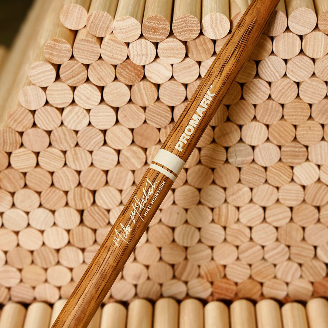ProMark is proud to introduce the Mike McIntosh Light. Based on Mike's original stick, this version is shorter and lighter, while retaining the dynamic response, plus a new FireGrain finish. This stick is ideal for indoor percussion and younger players. ddar.io/mm1iw_fg