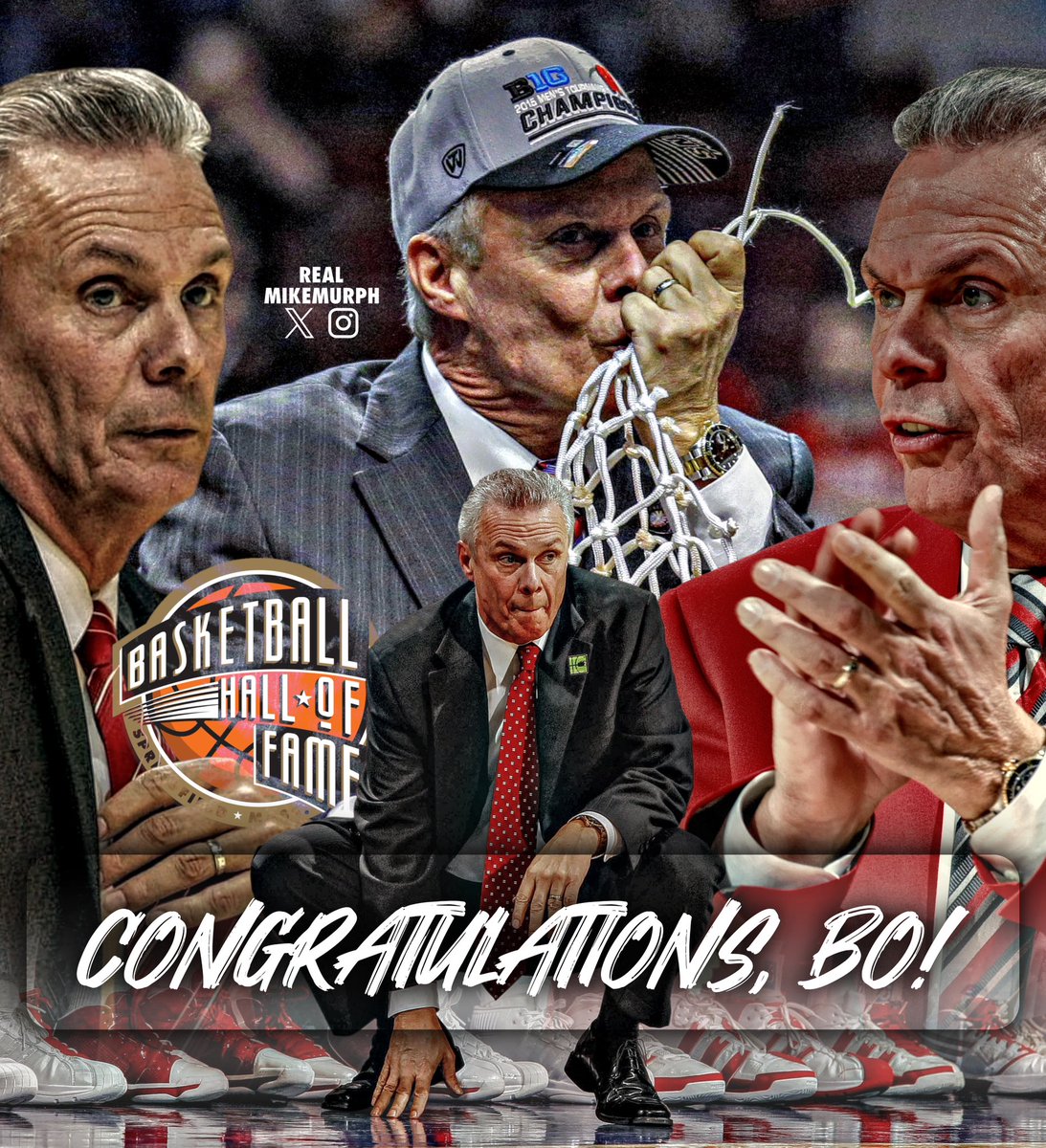 Congratulations to Bo Ryan for being inducted into the @NaismithTrophy @Hoophall Hall of Fame🏀🏆 Thank you for all of the unforgettable moments, and the STANDARD you set for Wisconsin basketball. #Legend