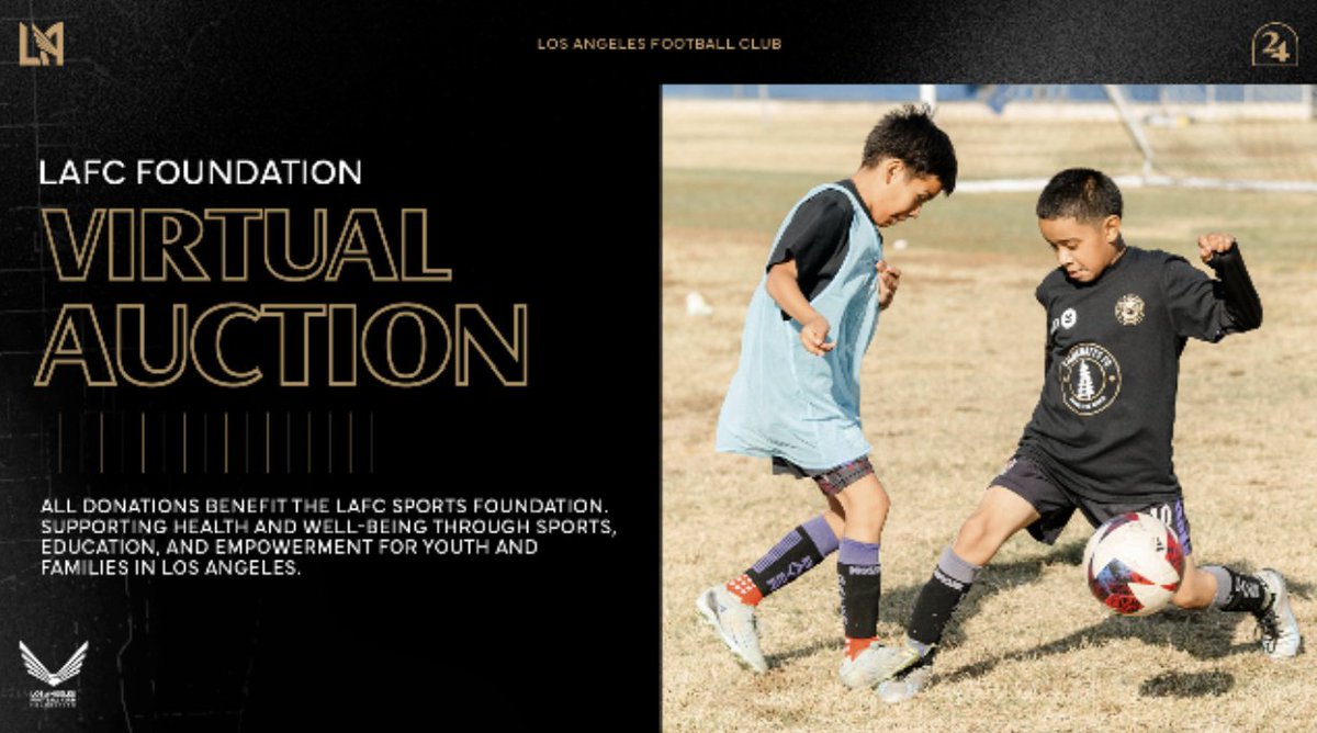 The @LAFC Foundation has posted NEW and UNIQUE items in their Virtual Auction including a 2023 Team Signed LAFC Authentic Away Kit! Check it Out Now > bit.ly/LAFCDASH