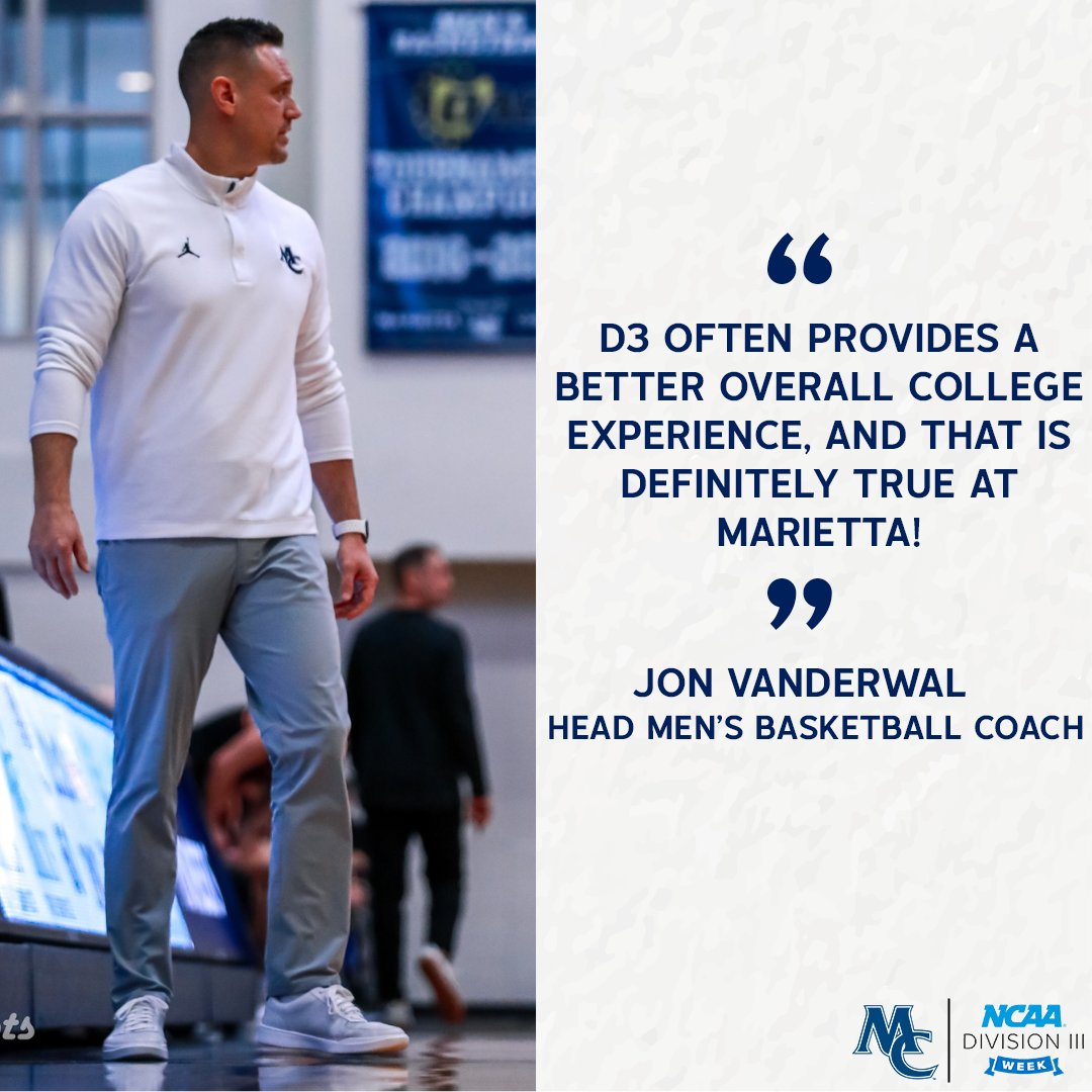 For the final day of #d3week , we have a quote from our head coach, Coach Jon VanderWal! #whyd3