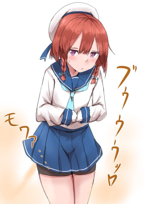 お題のお腹の調子が悪く、強烈なオナラが止まらない択捉ちゃんです。 